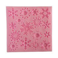 Wocuz W0714 Silicone Snowflake Shapes Fondant Mold Candy Making Mould for Cake Embossing Decoration