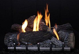 Outdoor Premium 36 Traditional IP Fireplace with Log set, NG