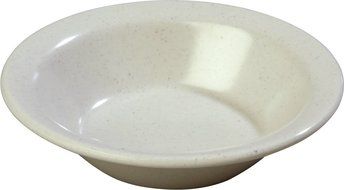 Carlisle KL80070 Kingline Melamine Rimmed Fruit Bowl, 5 oz. Capacity, 1.26", Adobe (Case of 48)