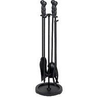 Alpine Flame 30-inch 5-piece Black Fireplace Tool Set With Stand