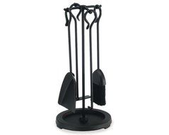 Compact Wood Stove Tool Set in Matte Black Finish