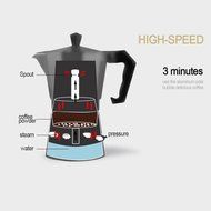 Espresso Maker, HOOHI 240 ML Aluminum Moka Express Stovetop Espresso Maker Pot Coffee Machine + 1 Coffee Scoop... N5