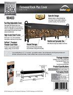 ShelterLogic 90403 Heavy Duty Firewood Rack with Cover, Black, 12-Feet