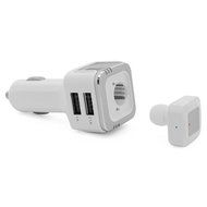 ATD Wireless Bluetooth Headset Car Dual USB Charger Anion Air Purification Oxygen Bar Humidifier(Silver) N7
