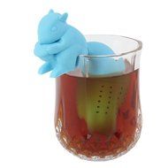 Huayoung 3-pcs Cut Squirrel Tea Infusers Safe &amp; Convenient Silicone Tea Filters (Blue)
