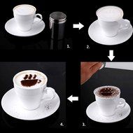 16 x Cappuccino Coffee Stencils Template Strew Flowers Pad Duster Spray