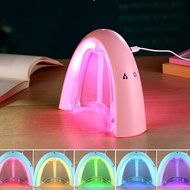 Rainbow Light Color Luminous Lamp Air Humidifier - Creative Message Board (Black) N8