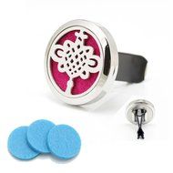 Car Air Freshener Vent Diffuser 316L Stainless Steel Chinese knot Locket for Auto Aromatherapy Essential Oil Diffuser N6