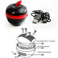LIWUYOU Auto Car Fresh Air Purifier Mini Oxygen Bar Ionizer USB Apple Automatic Air Freshener Spray Black N4