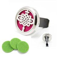 Car Air Freshener Vent Diffuser 316L Stainless Steel Chinese knot Locket for Auto Aromatherapy Essential Oil Diffuser N7