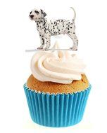 12 x Novelty Dalmatian Edible Standup Wafer Paper Cake Topperss (5 - 10 BUSINESS DAYS DELIVERY FROM UK)