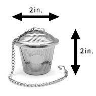 Liangxiang Extra Fine Loose Leaf Tea Infuser / Stainless Steel Filter with Extended 7" Chain (2 Pack)