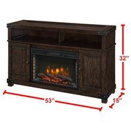 Muskoka 370-161-99 Hudson Media Rustic Brown Finish Electric Fireplace N3