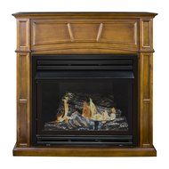 Pleasant Hearth Vent-Free Dual Fuel Fireplace in Rich Heritage, 45-Inch N4