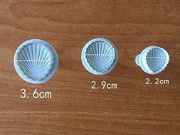 Viawow 3 Pcs Shell Shaped Candy Chocolate Cookie Mold