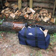 Cougar Premium Log Carrier, Heavy Duty Canvas Firewood Tote Bag Best For Carrying Wood (Insignia Blue) N2