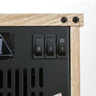 Fanala 13" Electric Mobile Fireplace Portable Freestanding Tabletop Mini Heater Firebox (13 inch, Light Wood Grain) N7