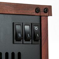 Fanala 13" Electric Mobile Fireplace Portable Freestanding Tabletop Mini Heater Firebox (13 inch, Light Wood Grain) N10