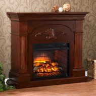 Southern Enterprises Sicilian Harvest Electric Fireplace in Mahogany N5