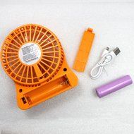 Fonxian Mini Portable Fan Rechargeable Battery Powered Small Table Fan with 3-level Speed (Orange) N6