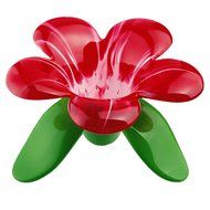 koziol AUDREY Tea Strainer, Filter, Tea Bag, transparent red/green