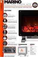 Marino Free Standing Electric Fireplace Stove - 19.5 Inch Black Portable Electric Fireplace with Realistic Fire... N5