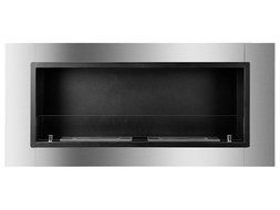 Ignis Lata Recessed Ventless Ethanol Fireplace with Glass N3