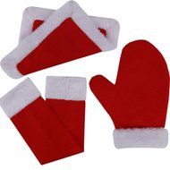 Christmas Homemaker Kitchen Decor,Morecome 3pcs Set Red Napkins Placemats Gloves