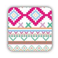Generic Kawaii Mdf Design With Aztec Tribal Pattern Coaster