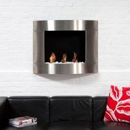Bio Blaze BB-D1B Diamond Type 1 Wall Mount Fire Place, Black N4