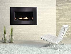 Loft Series DV MED IP Fireplace, Metal Frame &amp; SS Front, LP