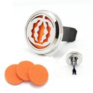 Premium 316L Stainless Steel Pumpkin Locket With Vent Clip Aromatherapy Car Air Freshener Essential Oil Diffuser N6