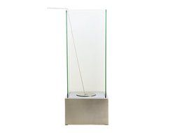 Utopia Alley Decor Enhancing Freestanding Ethanol Fireplace 27" Tall, Stainless Steel