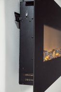 Touchstone 80001 Onyx Wall Mounted Electric Fireplace, 50 Inch Wide, Logset, 1500W Heat (Black) N4