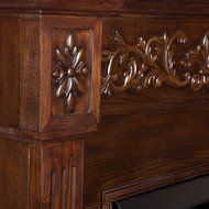 Calvert Carved Electric Fireplace - Ivory N14