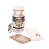 CoffeeSock ColdBrew Kit 64 ounce Co-Pack- Reusable Organic Cotton Filter, Jar, Organic Coffee, and Cuppow Pour...