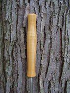 Fire Poker, Stainless Steel, Extra Long 44" with Resin Impregnated Maple Handle