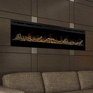 Dimplex Prism 74-In Electric Fireplace w/ Driftwood Log Set - BLF7451 &amp; LF74DWS-KIT