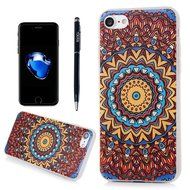 iPhone 7 Case (4.7"), YOKIRIN Printed 3D Relief Mandala Flowers Slim Fit Soft Flexible TPU Rubber Gel Anti Scratch... N2