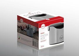 Osaka, Shock-Absorbent Espresso Knock Box - Durable 4.7 Inch Barista Style Knockbox "Kawachi Fuji Garden" (Red) N3