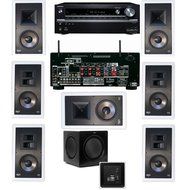 Klipsch KL-7800-THX 7.1 In-Wall-Rear Ceiling-SW-310-Onkyo TX-NR838 7.2 Channel- White
