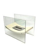 Chic Fireplaces Santa Fe Modern Design Curved Modern Bio-ethanol Fireplace, Larger Size and Higher Quality Tempered...