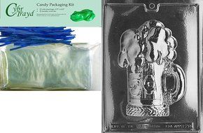 Cybrtrayd D028 Chocolate Candy Mold, 5 Cent Beer Mug Dads and Moms