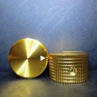Riverstone Audio - Pair (2 PCS, Gold-Color) Potentiometer Knobs, Anodized Finish, 25 mm diameter x 15 mm height...