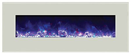 Amantii WM-BI-48-5823-WHTGLS Electric Fireplace N17