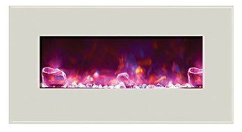 Amantii WM-BI-48-5823-WHTGLS Electric Fireplace N19