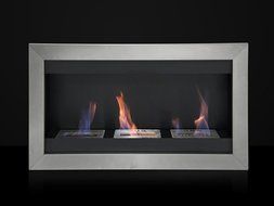 43" Wall Mount Stainless Steel Bio Ethanol Fireplace Heater Smokeless Burner Box N2