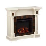Carrington Faux Slate Convertible Electric Fireplace - Ivor N6