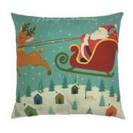 Christmas Pillow Case,Beautyvan Xmas Christmas Sofa Bed Home Decoration Festival Pillow Case Cushion Cover (F) N3