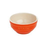 Staub Ceramic Set of Two 17 cm Large Bowls, Orange, Made in France